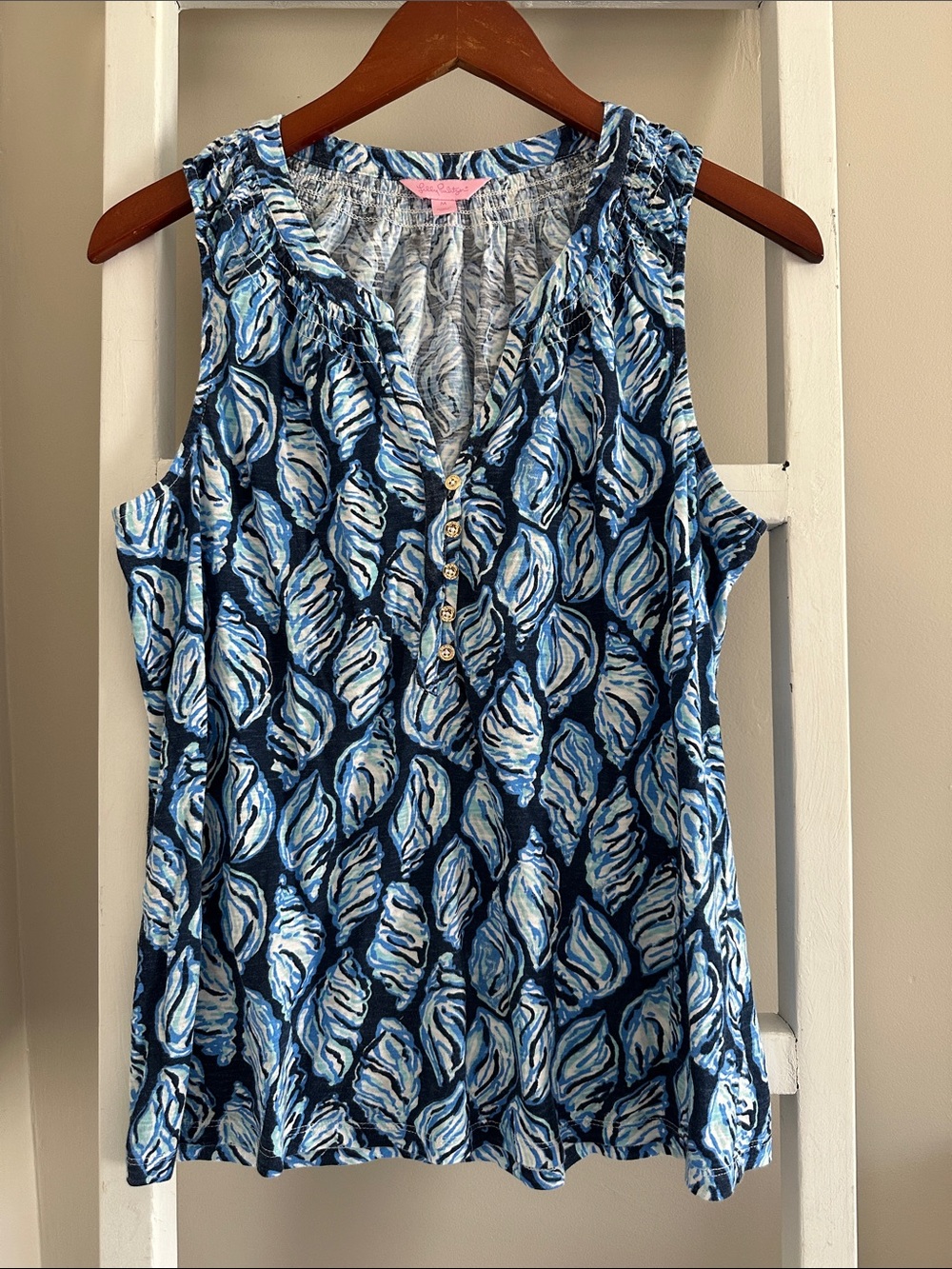 Lilly Pulitzer Sleeveless Essie Top in High Tide